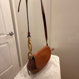 Vince Camuto Tan Crossbody Bag with Gold Accent